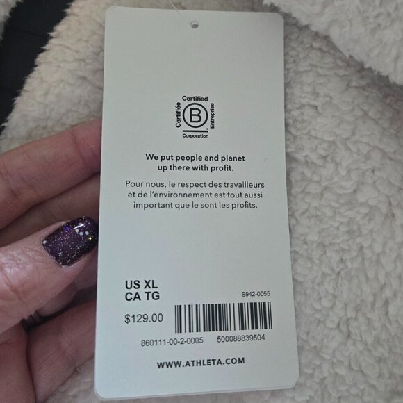 NWT Athleta Tugga Jacket - XL Cream - Picture 8 of 8